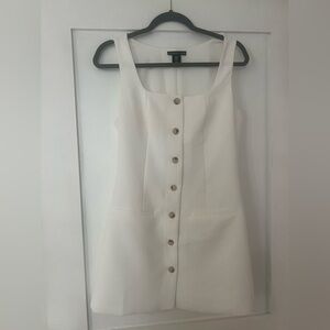 Sincerely Jules Cream Button-Front Mini Dress